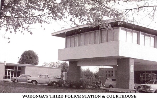Wodonga's Third Police Station and Courthouse in Background