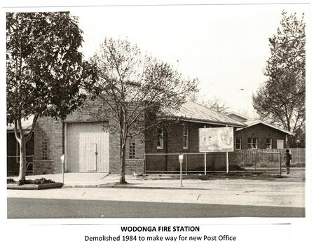 Wodonga Fires Station built in 1940 and demolished 1984