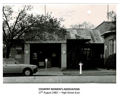 CWA rooms in 1983. The Shire office (Later Cafe Grove is on the right).