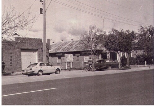 Fire station in foreground nest to the CWA Hall.