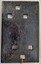 A heavy metal fish line plate used to connect pieces of rail track - top view