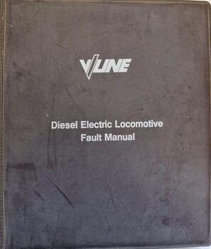 Training Module folder cover with VLine emblem and test in white