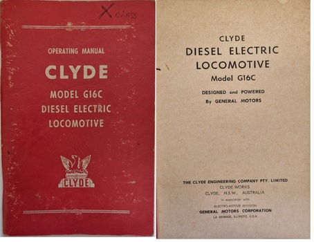 Manual and front page for the Clyde Model G16C