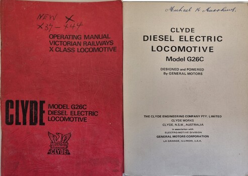 Manual and front page for the Clyde Model G26C