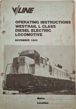 Operating Instructions Westrail L Class diesel locomotive with a photograph