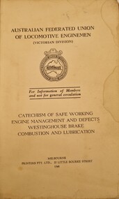 Front page including logo of the Australian Federated Union of Locomotive Enginemen