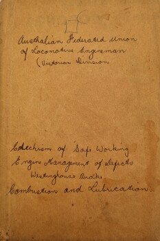 Paper cover applied to booklet with handwritten title