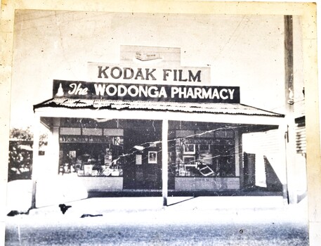 The Wodonga Pharmacy, High Street, Wodonga featuring Kodak Advertisement