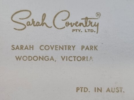 Printing details on back of packet 