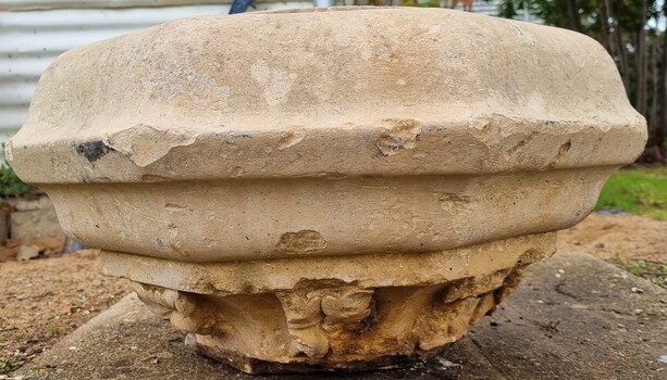 Baptismal font - side view