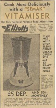 1950s advertisement for a Semak Vitamiser