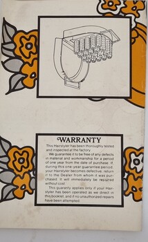 Back cover including warranty information