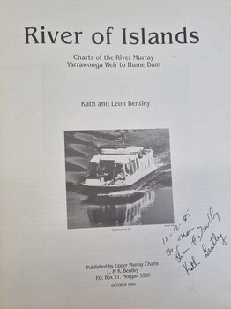 River of Islands - Front page including image of boat