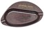 Brown oval-shaped ashtray with name inscribed