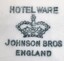 Maker's mark of Johnson Brothers underneath plate