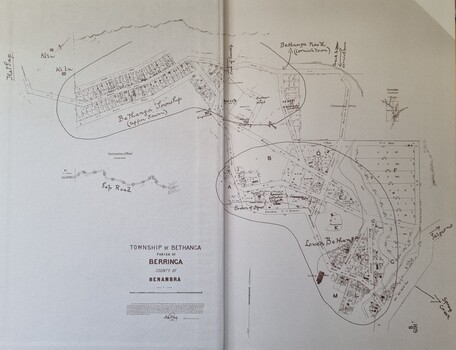 Map of Township of Bethanga on front endpaper of book