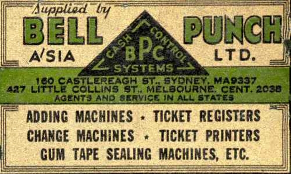 Manufacturer's details on back of machine