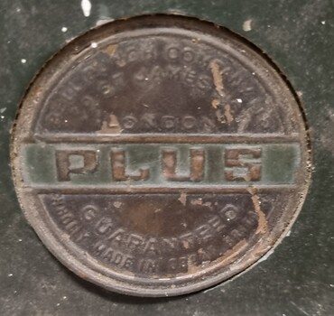Model details on back of machine