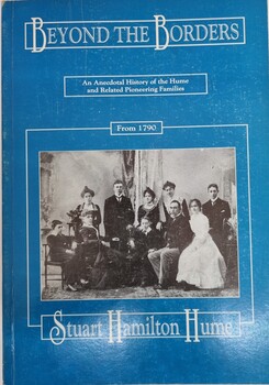 Front cover featuring photo of members of the Hume Family