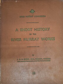 Front cover including River Murray Commission logo