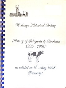 Booklet - History of Saleyards & Stockmen 1935 - 1980