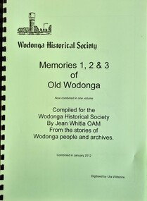Front cover of booklet noting contributors