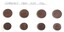 Penny and half penny coins 1939 - 1966