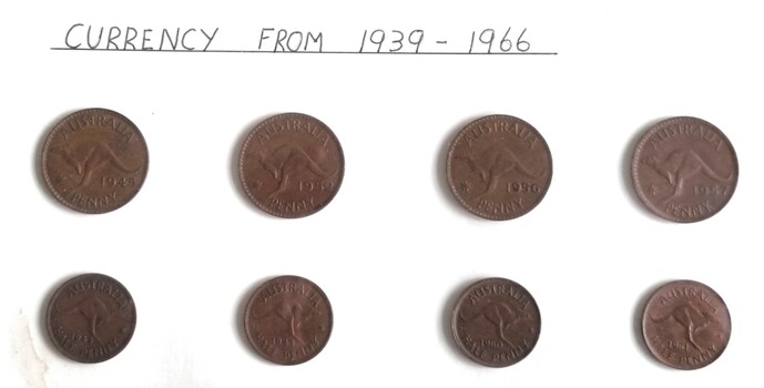 Penny and half penny coins 1939 - 1966