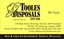 Yellow and black business card for Tooles Disposals Pty Ltd