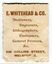 Advertisement for E.Whitehead Printers & Lithographers