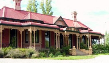 View of Cambourne house showing verandah