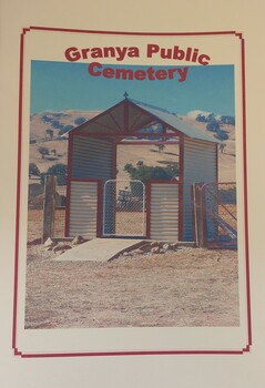 Front cover showing photo of Granya Cemetery gateway.