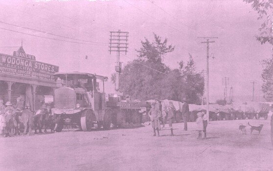 Falkiner Electric Road Train in High Street Wodonga