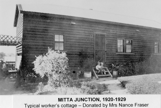 A typical cottage at Mitta Junction in the 1920s
