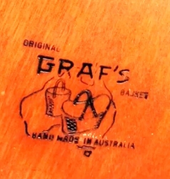 Graf's Australia Logo on underside of basket