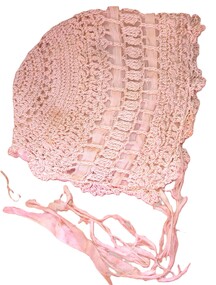 Hand made crocheted Baby's Bonnet