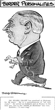 Dr Frank Grant Caricature in Border Mail