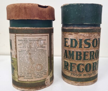 Edison Amberol Record case Showing Patent information