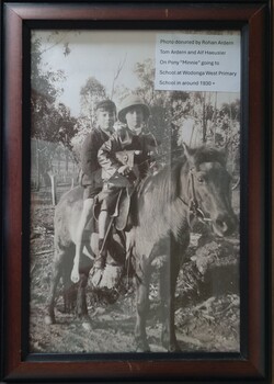 Alf Haeusler and Tom Ardern on pony