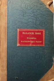 Front Cover Wodonga Waterworks Trust Balance Book