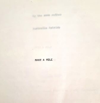 Title Page - Many a Mile 