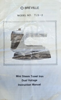 Travel Light Steam Iron Instruction Manual