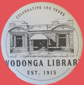 Wodonga Library 100 Years Badge