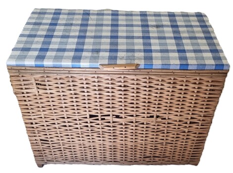 Cane Laundry Basket - front view