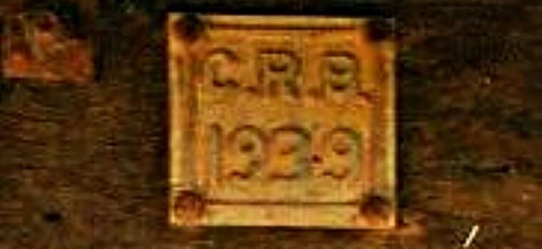 CRB date plaque attached to bridge