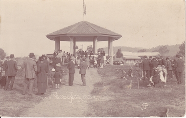 Gathering at the opening of the Band Rotunda