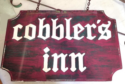 Cobbler's Inn Sign which hung over door