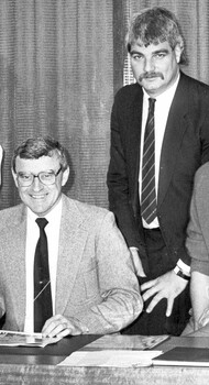 Ray O'Toole (seated) and Des Packer