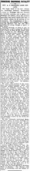 Albury Banner & Wodonga Express Report on drowning
