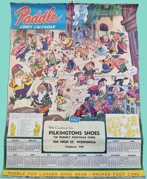Pilkington's Calendar advertising Paddle Shoes